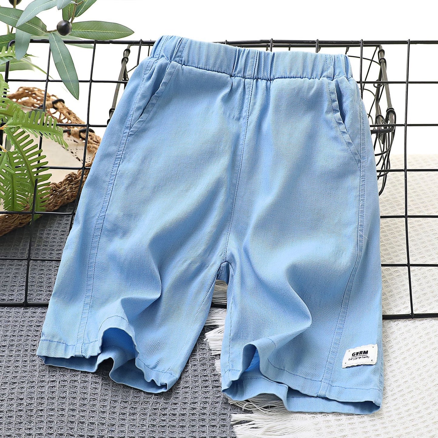 Children's Denim Medium Large Washed Cool Silk Children's Pants
