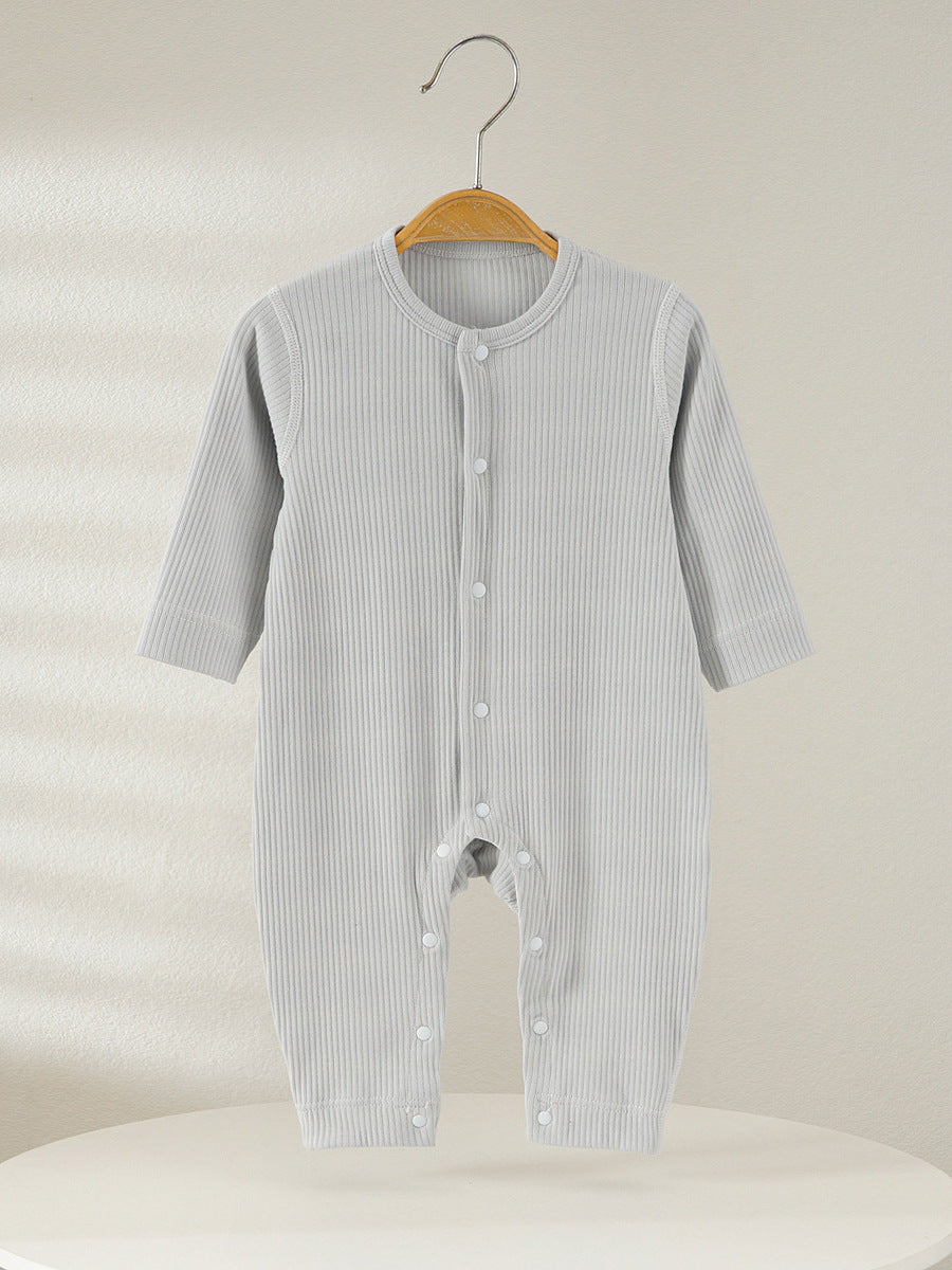 Sleeve Pair Of Buckles Jumpsuit Clothes For Babies Male Female Jumpsuit, Climbing Suit
