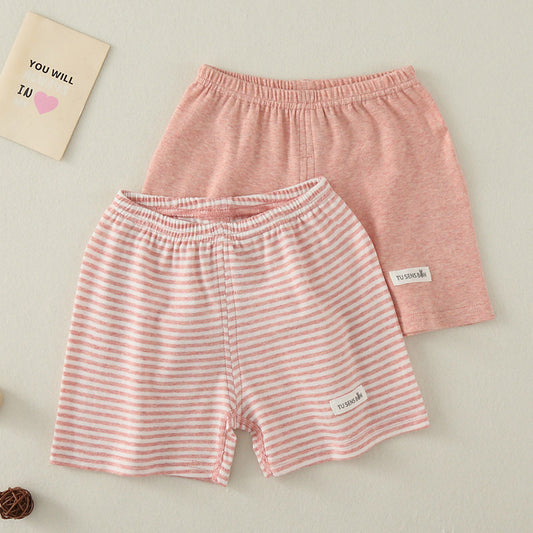 Children's Cotton Shorts Summer Thin Striped Boys Points Casual Loose Children's Pants