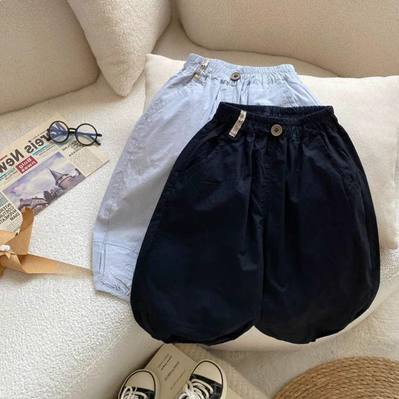 Children's Boys Summer Casual Western Style Personality Trendy Korean Letter Children's Pants