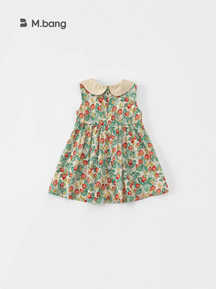 Children's Princess Pastoral Style Strawberry Summer Korean Children's Dress