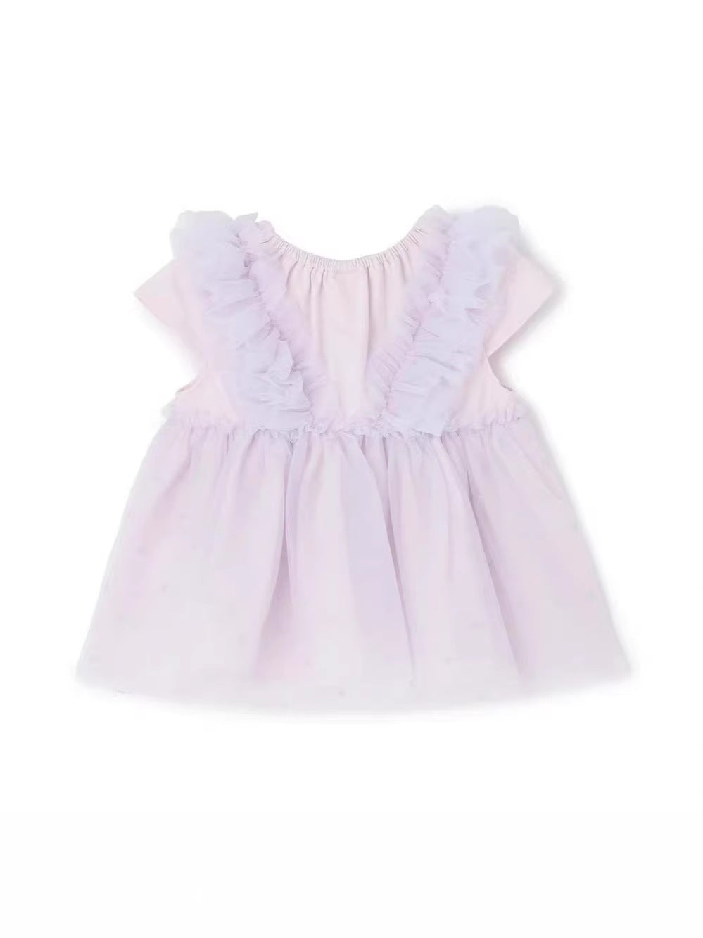 Children's Lace Floral Border Mesh Pettiskirt With Children's Dress