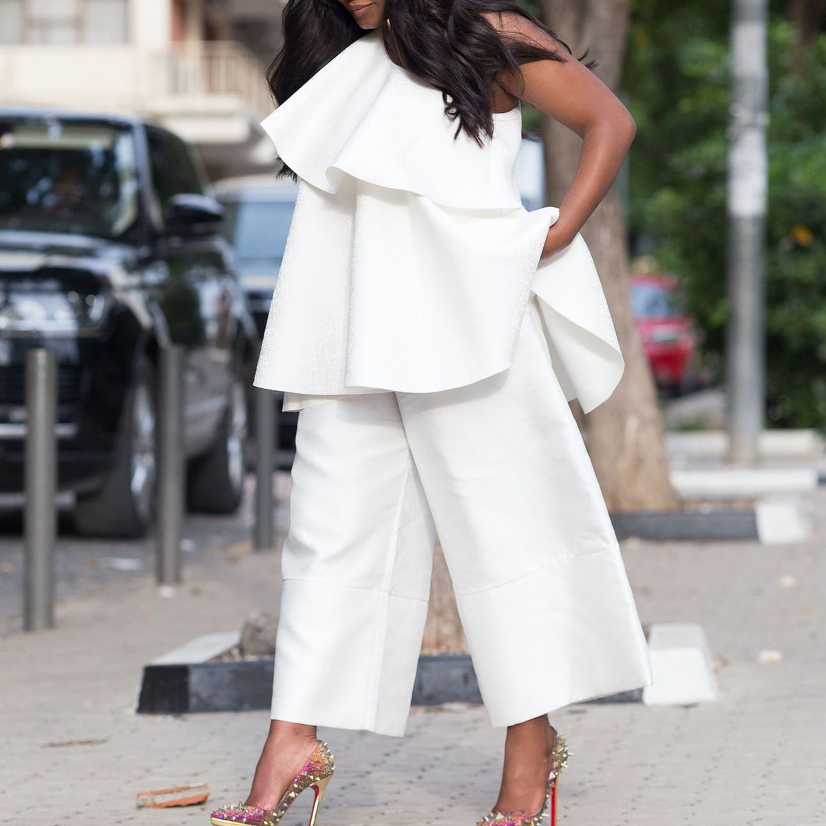 Women's Large Loose Cool Wide Leg Two-piece Fashion Casual Suit