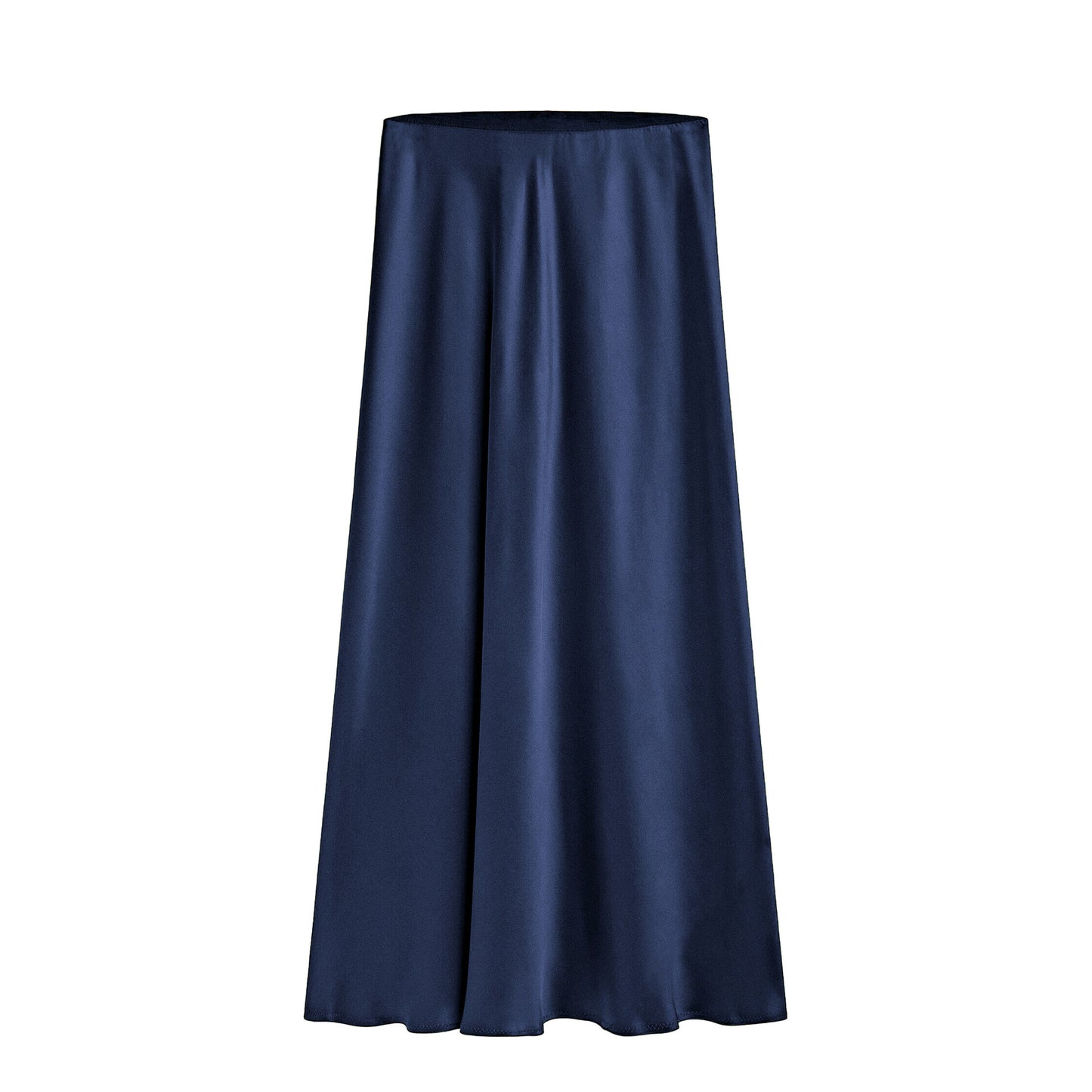 Women's Satin High Waist Elastic Quality Split Skirt
