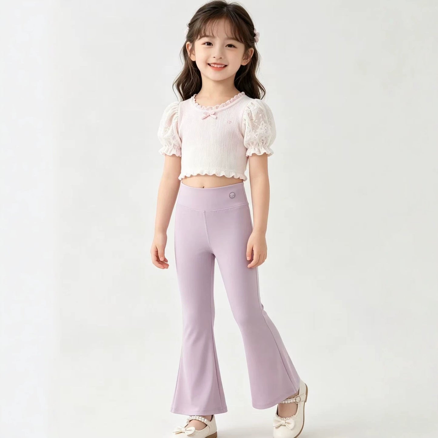 Children's Yoga Summer Skinny Shark Older Black Bell-bottoms Children's Pants