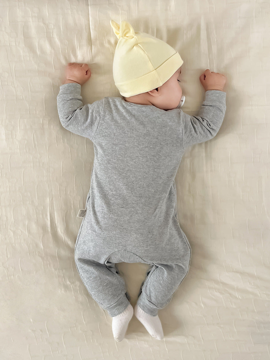 Born Infant Pair Of Buckles Split Jumpsuit Snap Button Clothes Jumpsuit, Climbing Suit