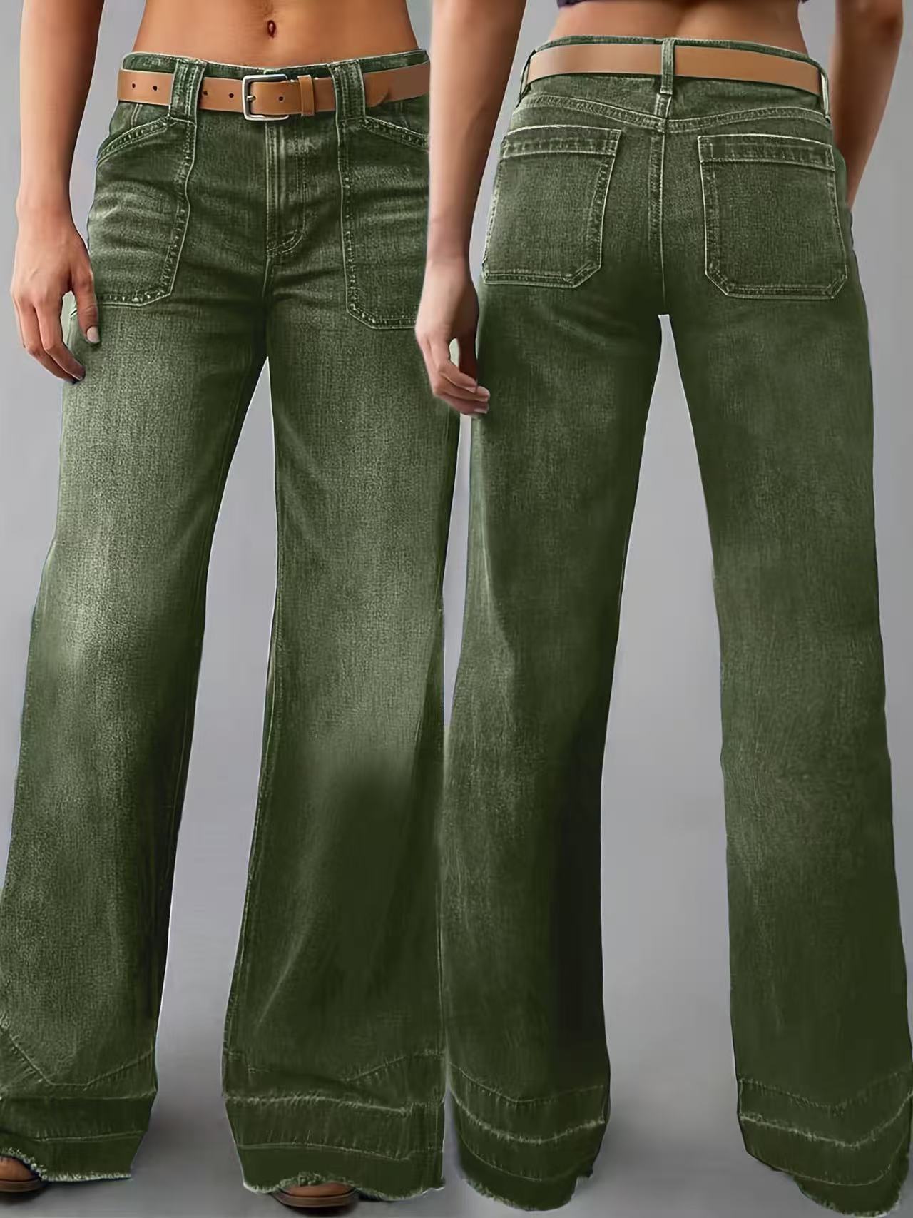 Women's Wide Leg Long High Quality Fashion Casual Four Suitable Comfortable Women's Jeans
