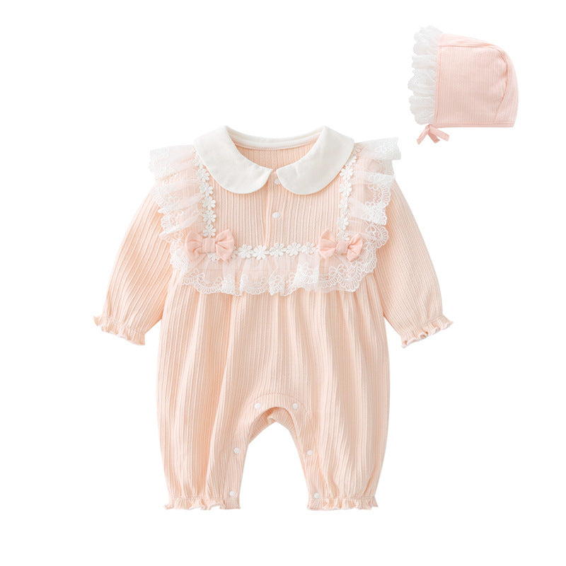 Lace Long Leg Jumpsuit Bow Princess Jumpsuit, Climbing Suit