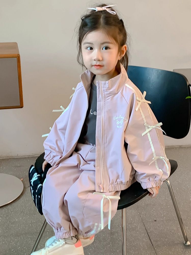 Shell Jacket Overcoat Pants Sports Two-piece Children's Suit