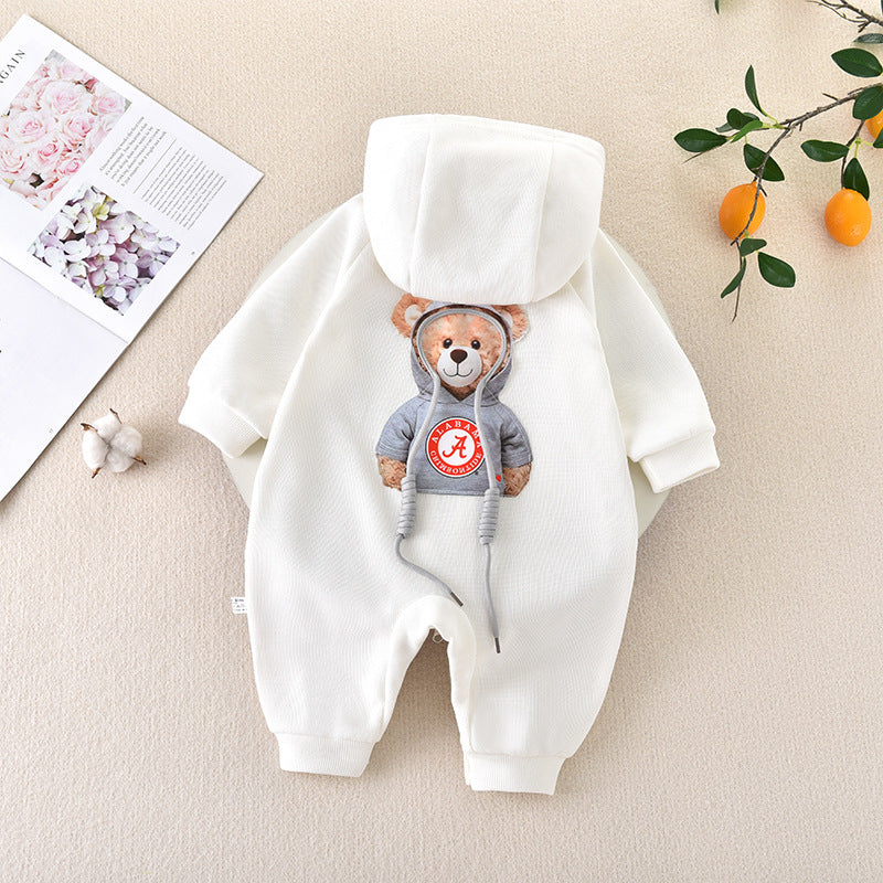 Women's & Men's Born Zipper Romper One Month Old Clothes Hooded Jumpsuit, Climbing Suit