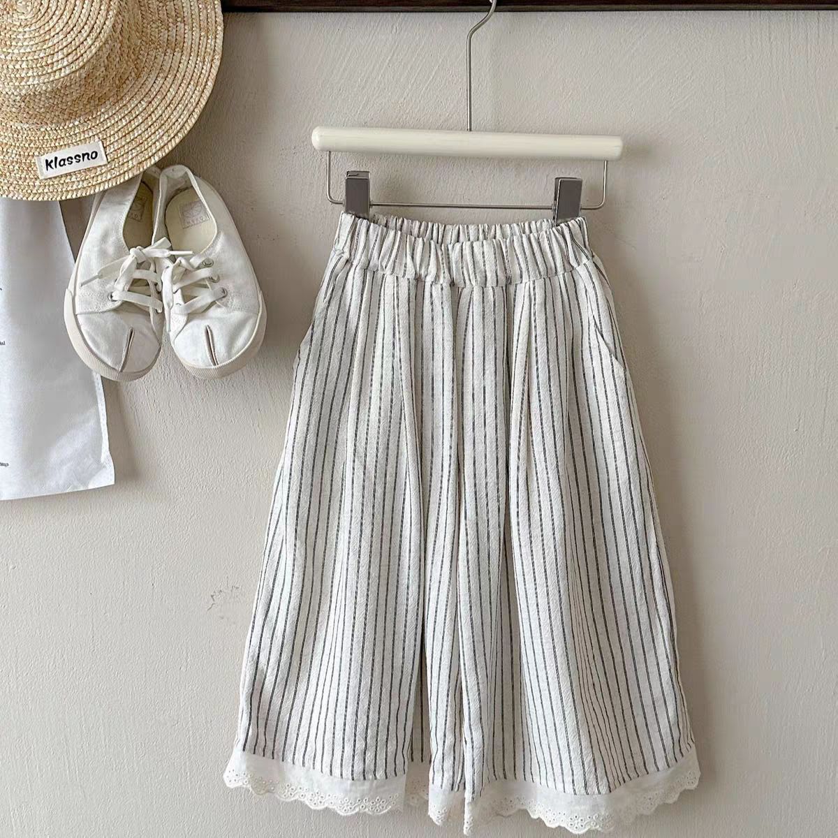 Summer Casual Western Style Cool Popular Sweet Fashionable Lace Children's Pants
