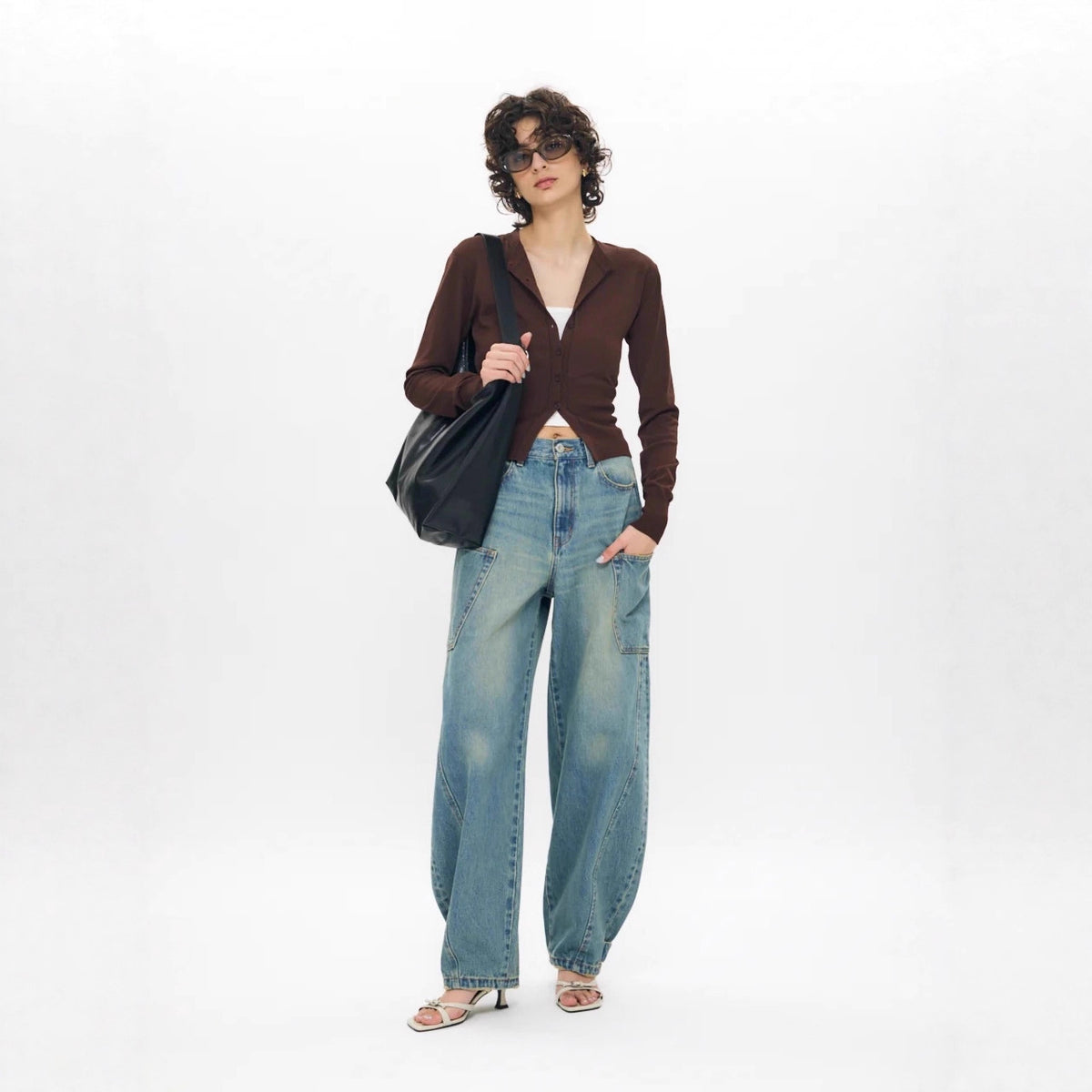 Women's Autumn Retro Washed Tooling Style Antique Finish Women's Jeans