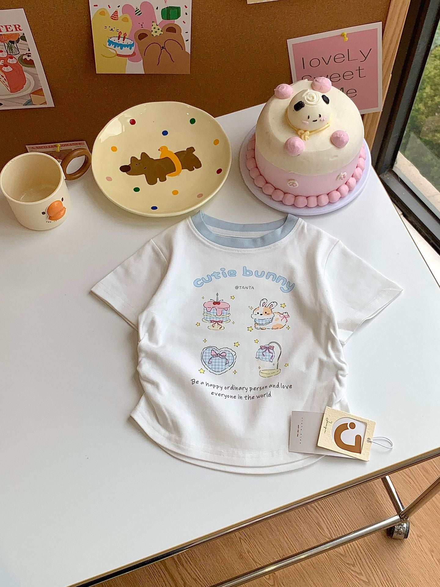 Summer Cartoon Printed Cotton Fashionable Short Sleeve Children's T-shirt