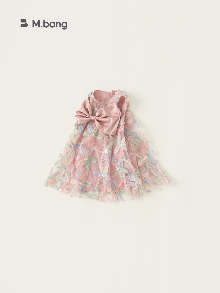 Summer Clothing Princess Skirt Bow Sleeveless Pettiskirt Children's Dress