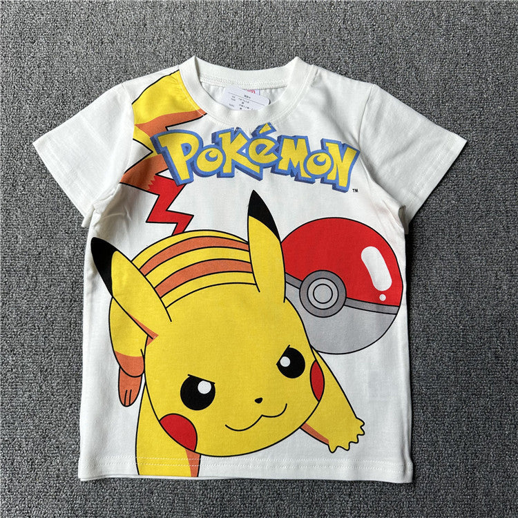 Children's Cartoon Water Paste Breathable Printed Summer Short Sleeve Children's T-shirt