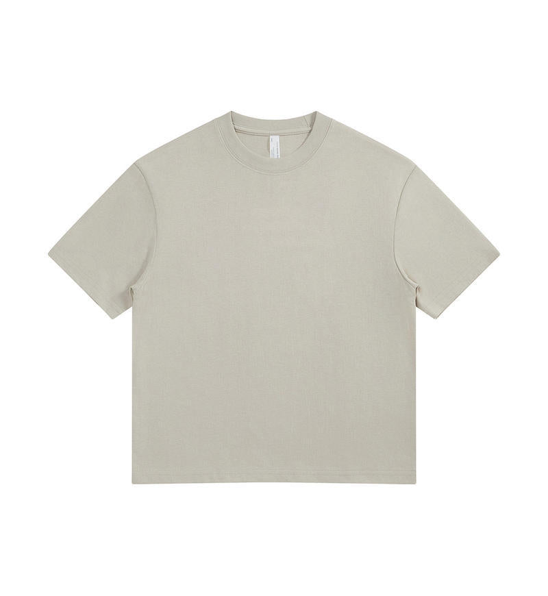 Children's Cotton Loose Shoulder Short-sleeved Solid Color Heavy Clothing Fashion Sports Children's T-shirt