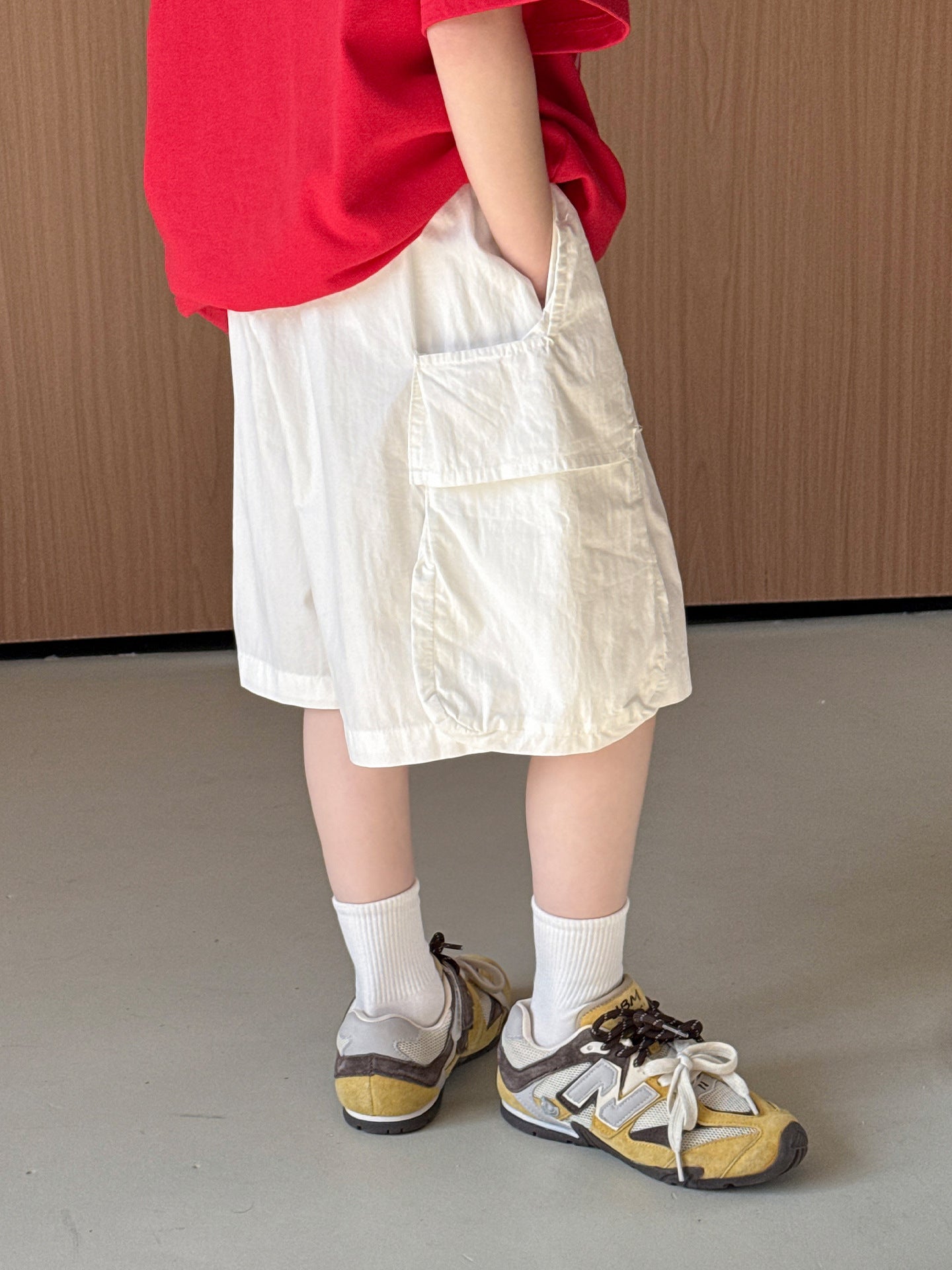Children's Korean Style Summer Crawler Simple Solid Color Personality Fashion Casual Children's Pants