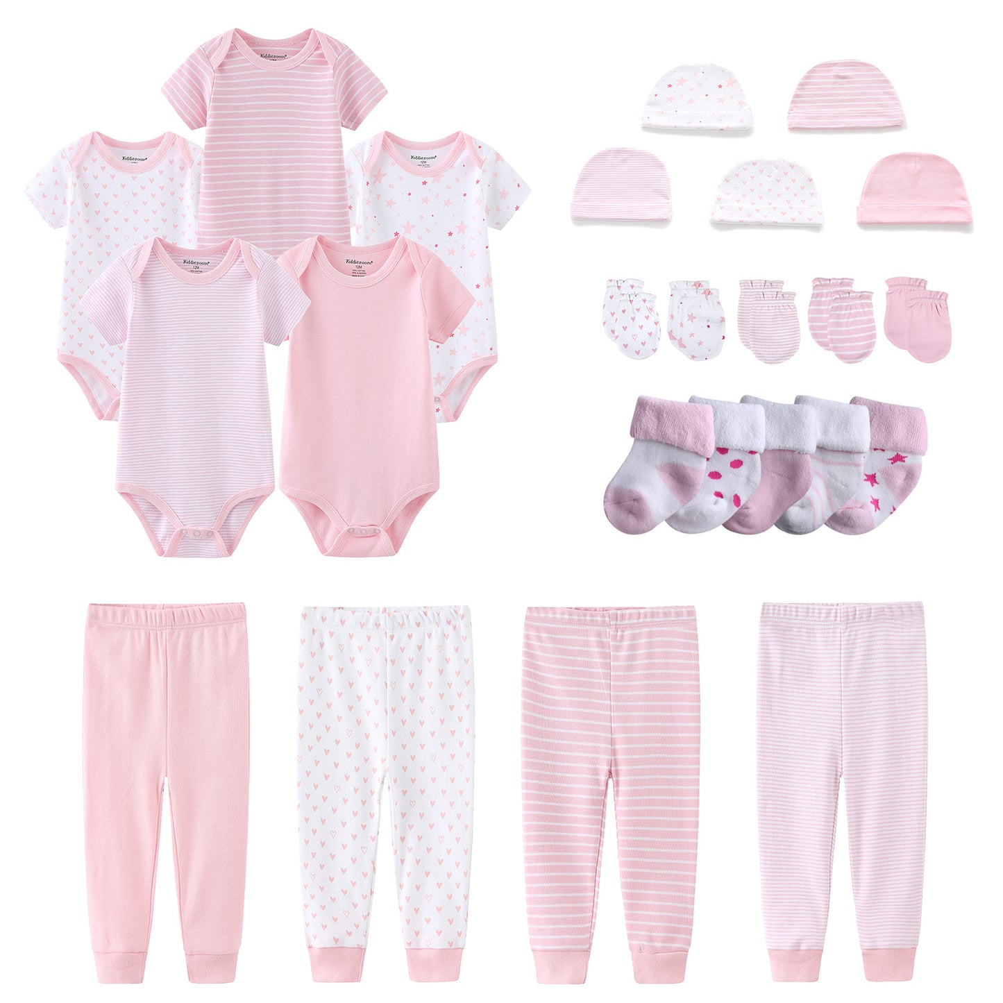 Piece Triangle Rompers Infant Hat Socks Gloves Cotton Pants Short Jumpsuit, Climbing Suit