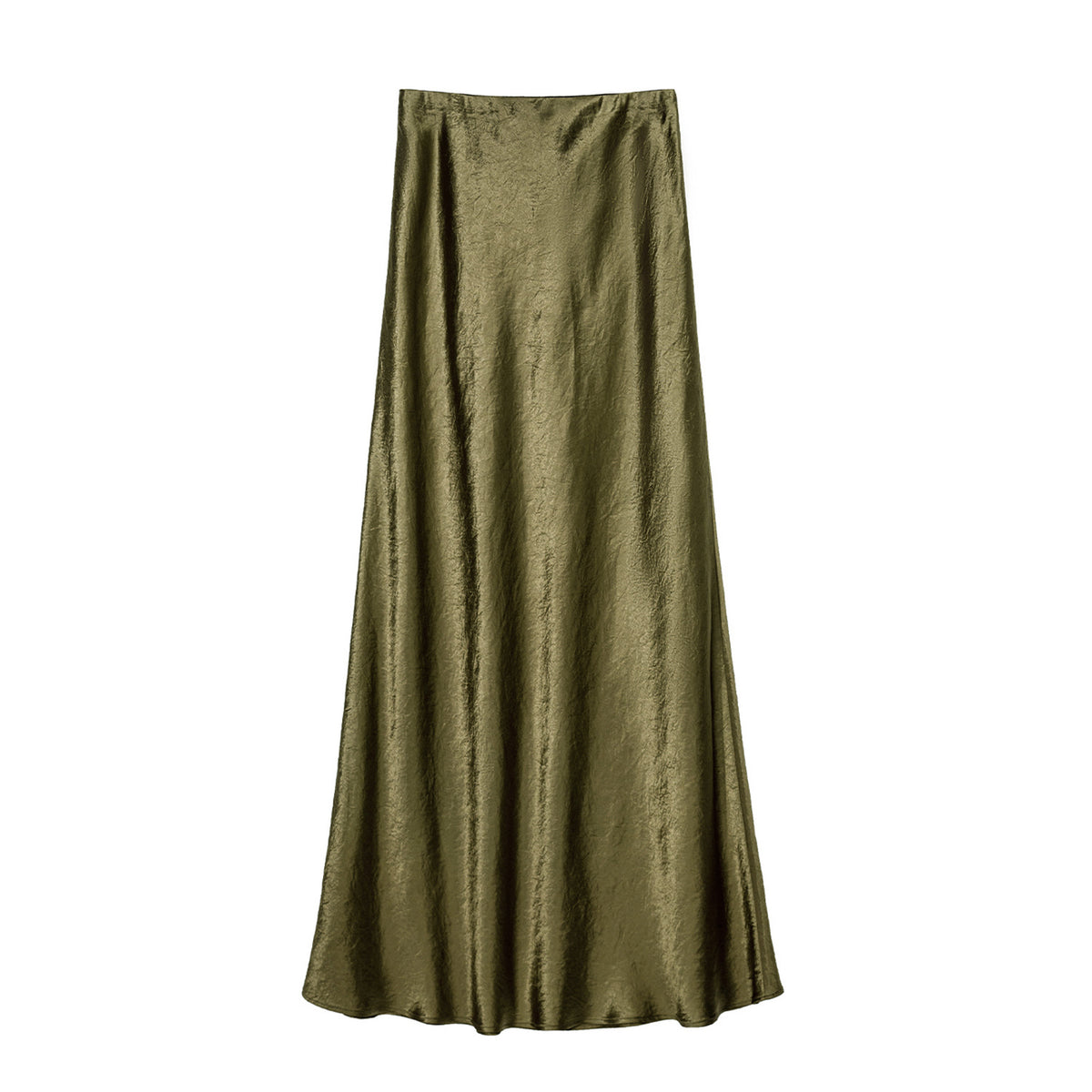 Women's High Waist Elastic Hand-held Pattern Long Elegant Solid Skirt
