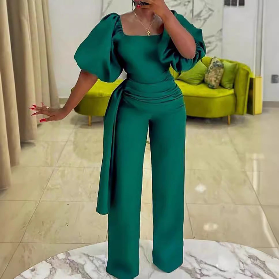 Women's Summer High Waist Temperament African Casual Pants