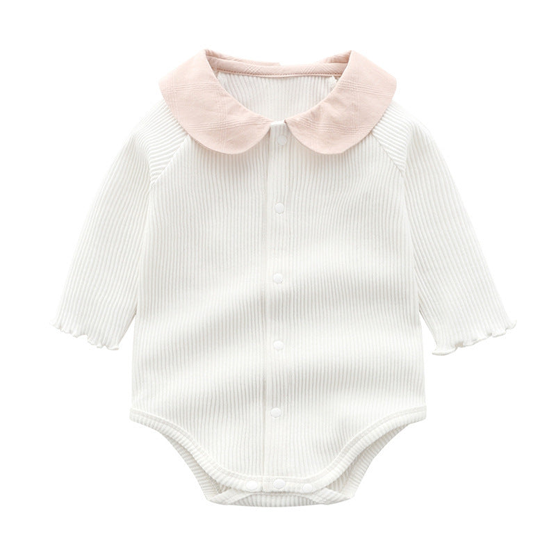 Stretch Sunken Stripe Crawling Jumpsuit Romper Full Moon Born Clothes Jumpsuit, Climbing Suit