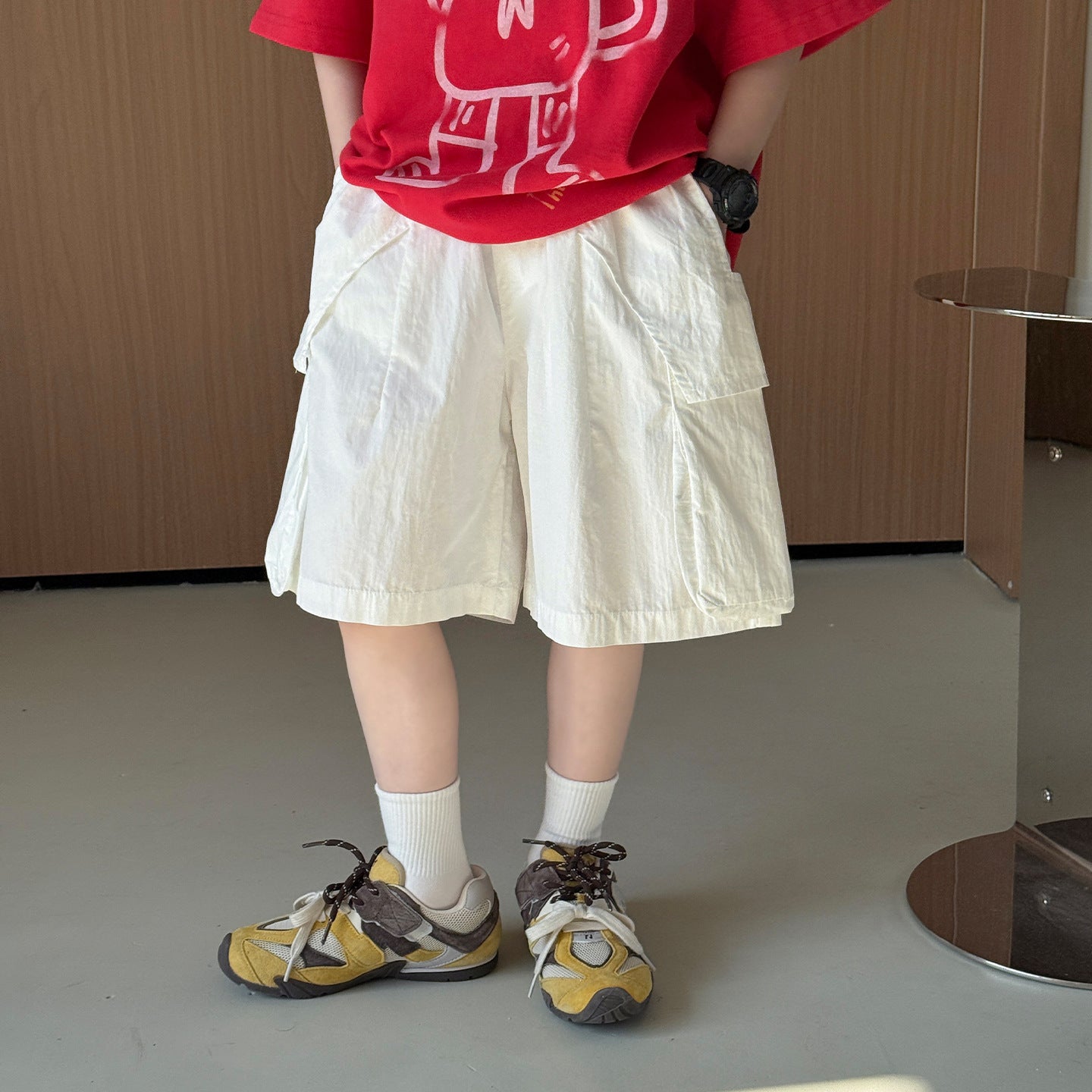 Children's Korean Style Summer Crawler Simple Solid Color Personality Fashion Casual Children's Pants