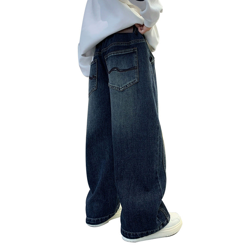 Children's Jeans Trousers Spring Korean Style Loose Children's Pants