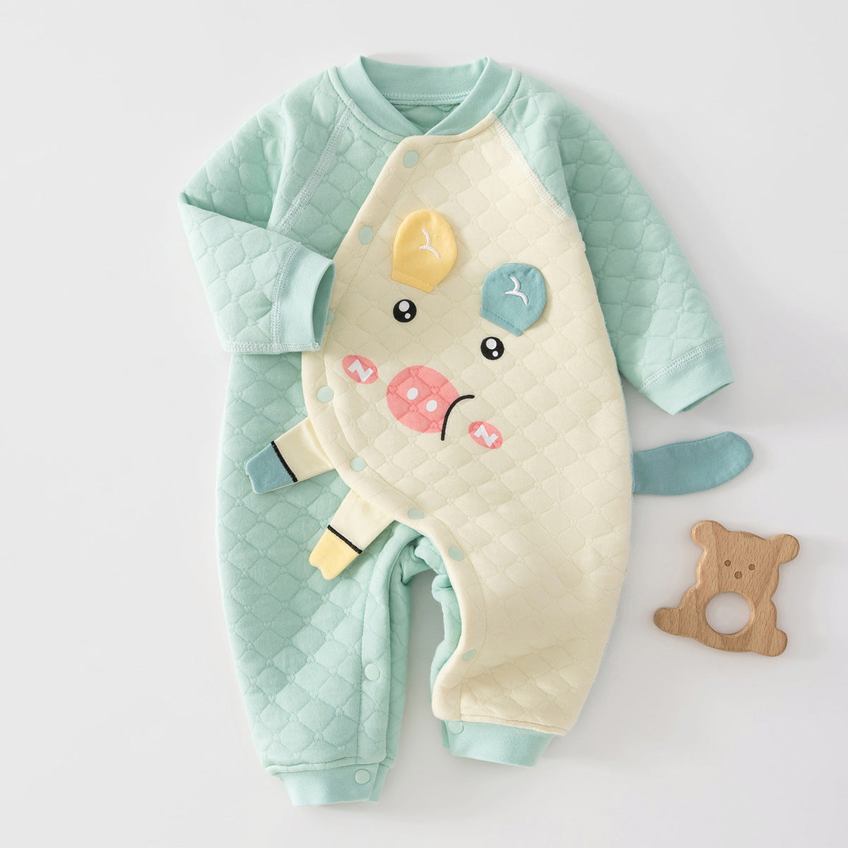 Boneless Quilted Jumpsuit Long Sleeve Born Jumpsuit, Climbing Suit