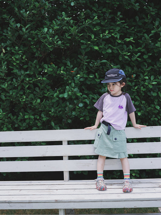Children's Mountain Outdoor Style Raglan Sleeves Shirt Children's T-shirt