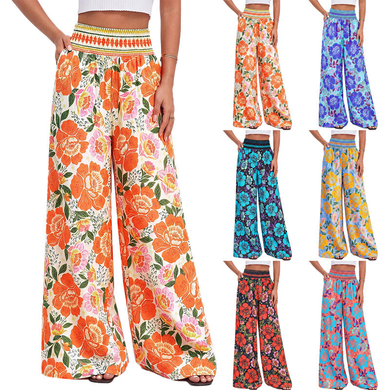 Women's Summer Comfortable High Waist Wide Leg Casual Pants