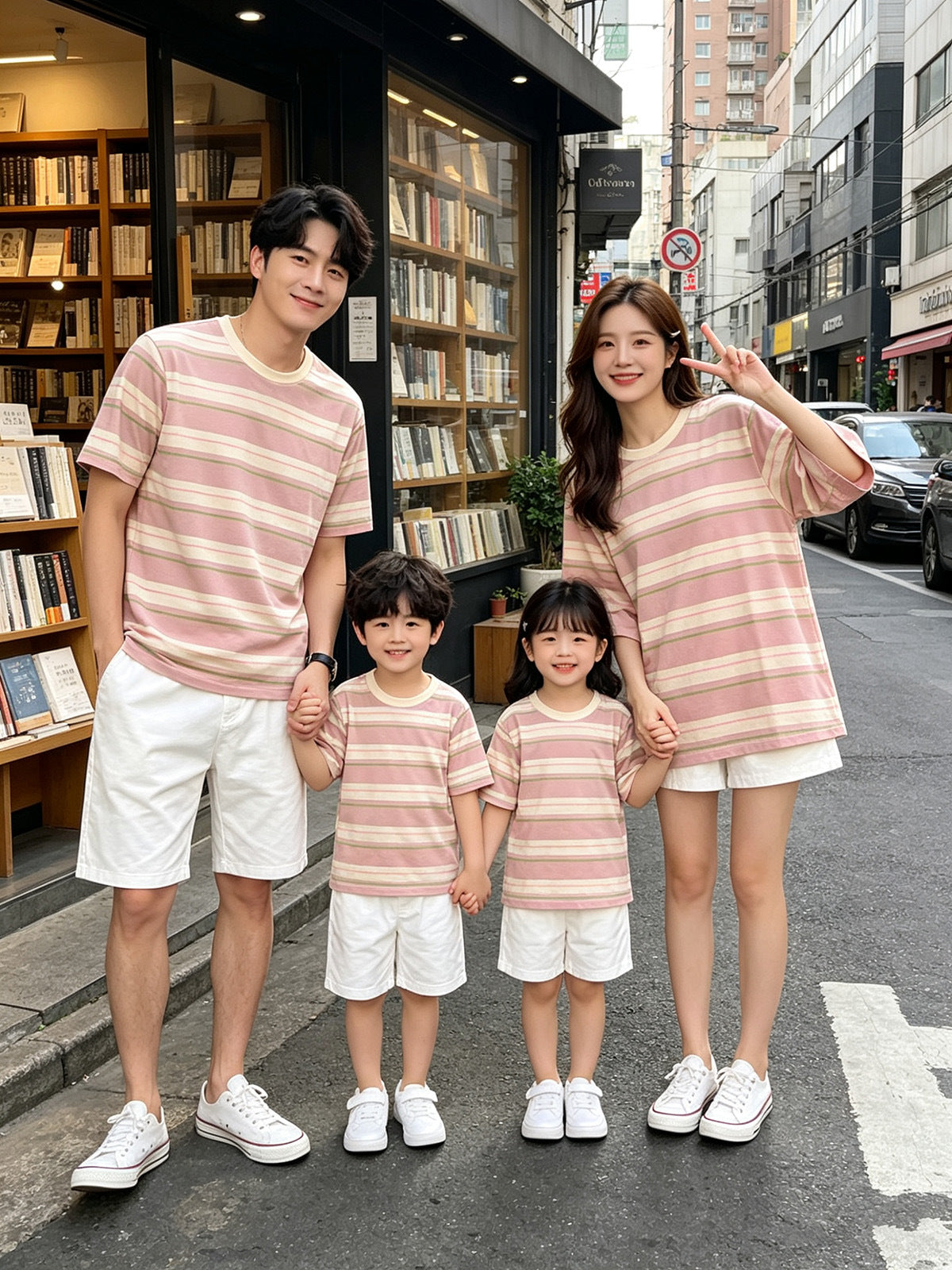 Children's Clothes Summer Casual Short Sleeve Shirt Parent-child Outfit