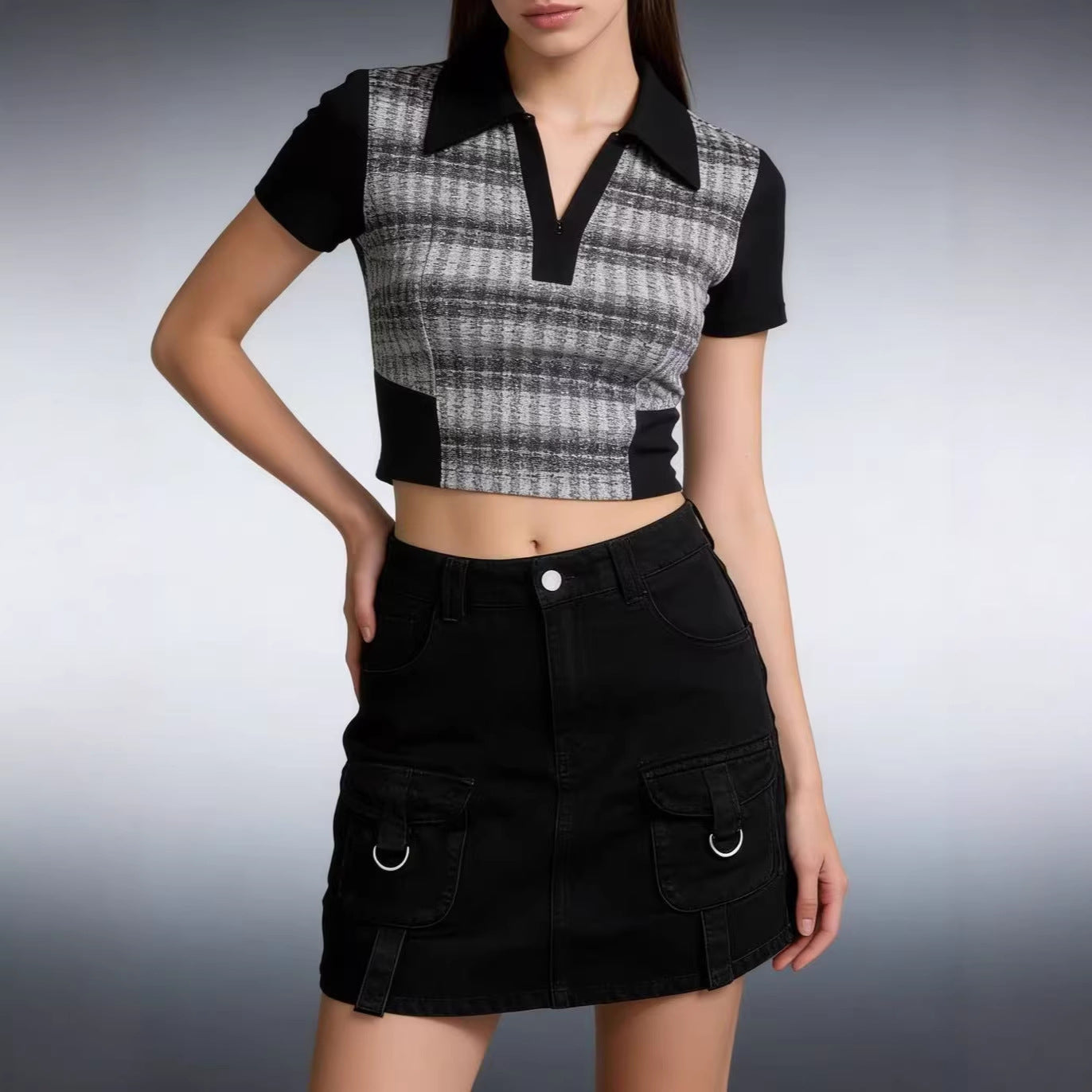 Summer Millennium Hot Double Pocket Denim Skirts