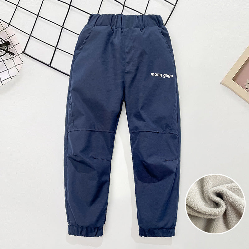 Children's Waterproof Fleece-lined Medium Large Warm Tactical Children's Pants