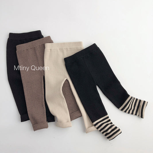 Children's Comfortable Wool Leggings Large Stretch Boy Knit Children's Pants