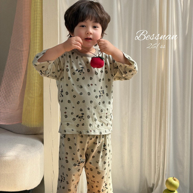 Children's Summer Class Modal Three-quarter Sleeve Boneless Children's Suit