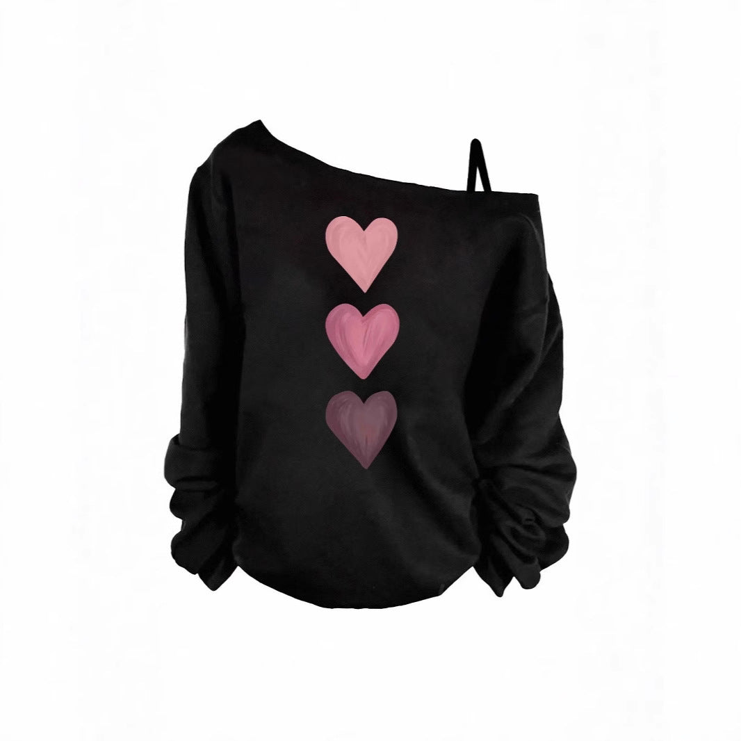 Women's Printed Long-sleeved Love Festival Elements Spring Small Vest/suspenders/tube Top