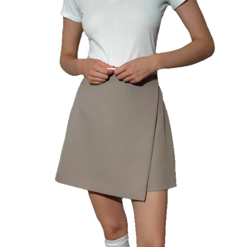 Versatile Slimming High Waist A- Line Slit Skirt