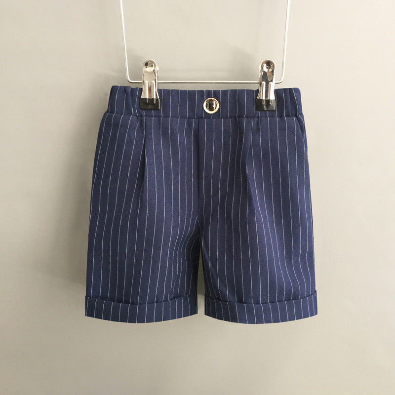 Children's Suit Summer Boys Black Primary School Performance Wear Short Children's Pants