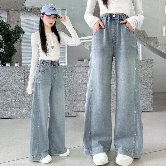 Jeans The Big Beaded Junior High School Children's Pants
