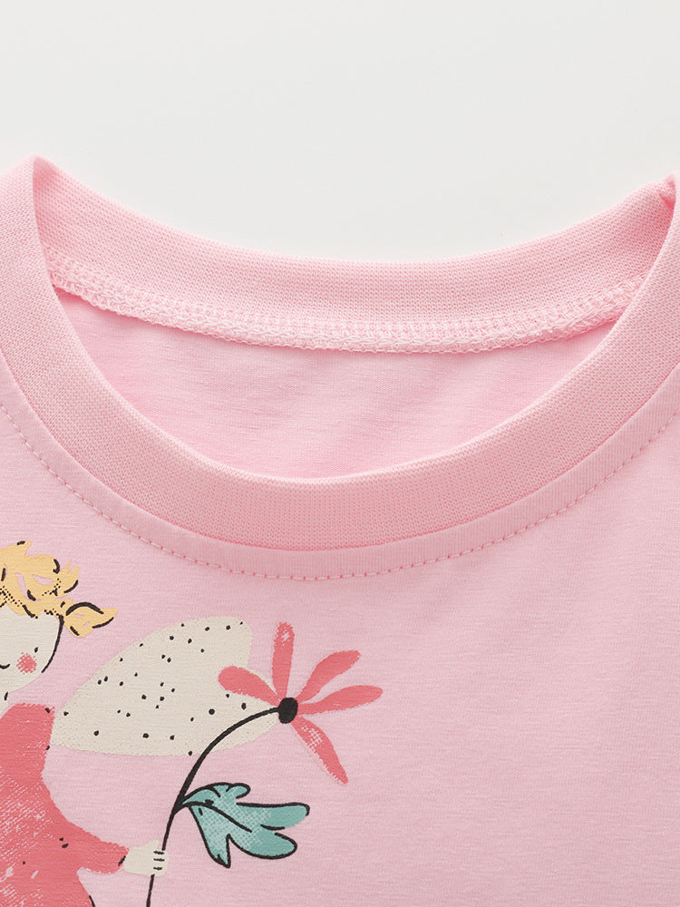 Children's Summer Round Neck Short Sleeve Trendy Children's Dress