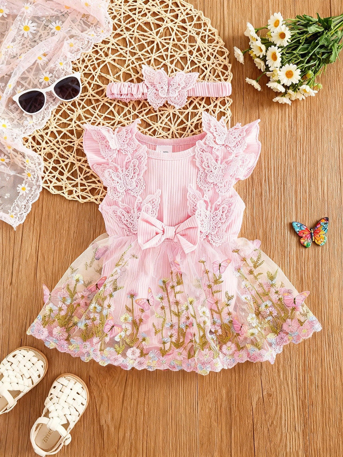 Children's Bow Mesh Summer Princess Fashionable Skirt Children's Dress