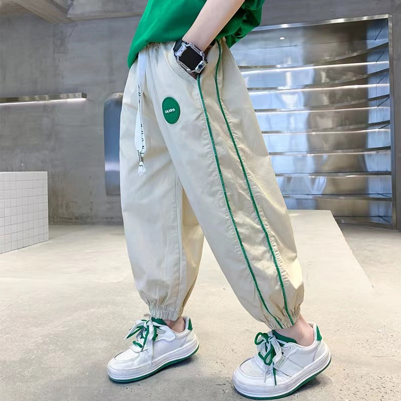 Children's Summer Thin Anti Mosquito Middle Big Children's Pants