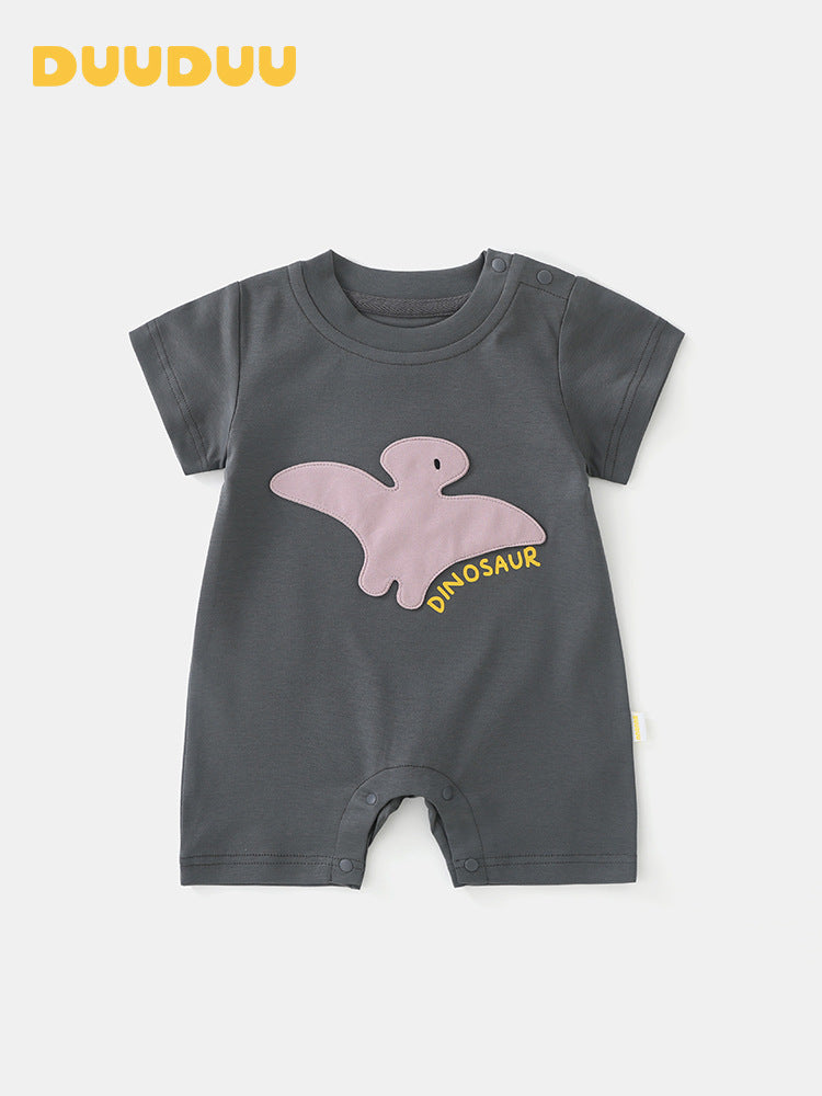 Dinosaur Jumpsuit Summer Male Female Clothes Short Sleeve Class Jumpsuit, Climbing Suit