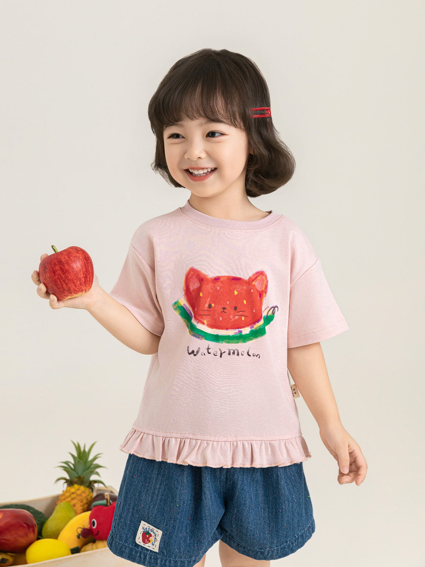 Children's Fashionable Short Sleeve Summer Cartoon Fruit Children's T-shirt