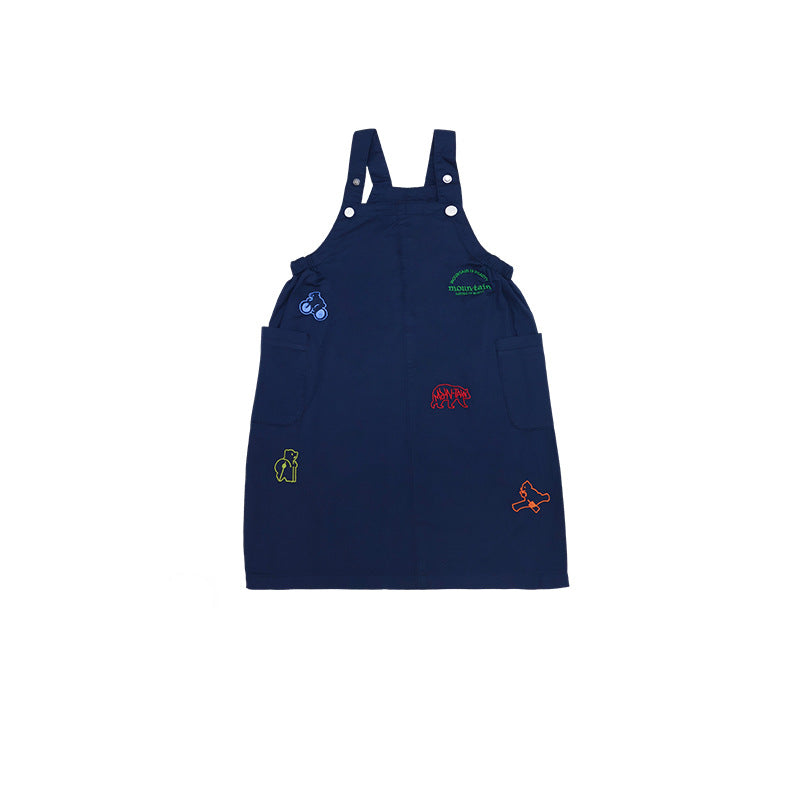 Children's Suspender Skirt Spring Outdoor Adjustable Medium Big Animal Children's Dress
