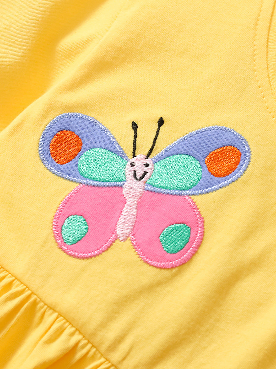 Children's Summer Pastoral Style Princess Cotton Short-sleeved Children's Dress