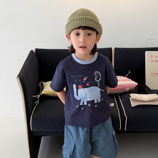 Summer Boys Western Style Leisure Sets Iti Short Children's T-shirt