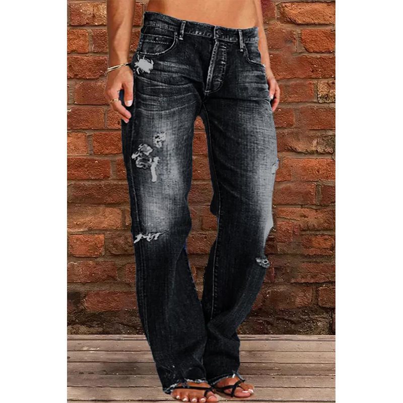 Charming Women's Slimming Washed Bell-bottom Trousers Women's Jeans