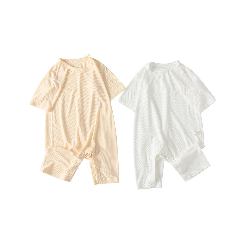 For Babies Thin Summer Clothing Half Sleeve Air Conditioning Jumpsuit, Climbing Suit