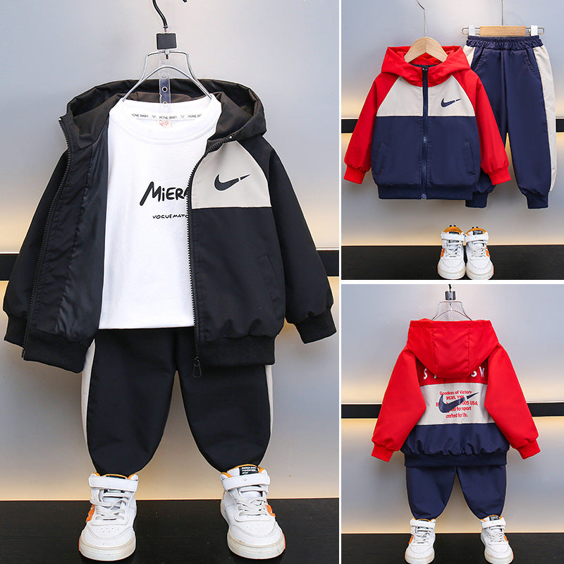 Children's Autumn Clothing Shell Jacket Handsome Western Style Children's Suit